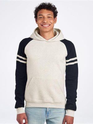 Jerzees Nublend Open End 275 Regular Fit Varsity Raglan Hood Adult - Image 1