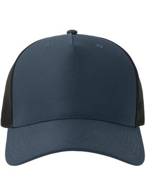 Atlantis Dempo 5 Panel Unstructured Mid Profile Mid Visor Textured Stretch Recycled Trucker Cap Adult - Image 39
