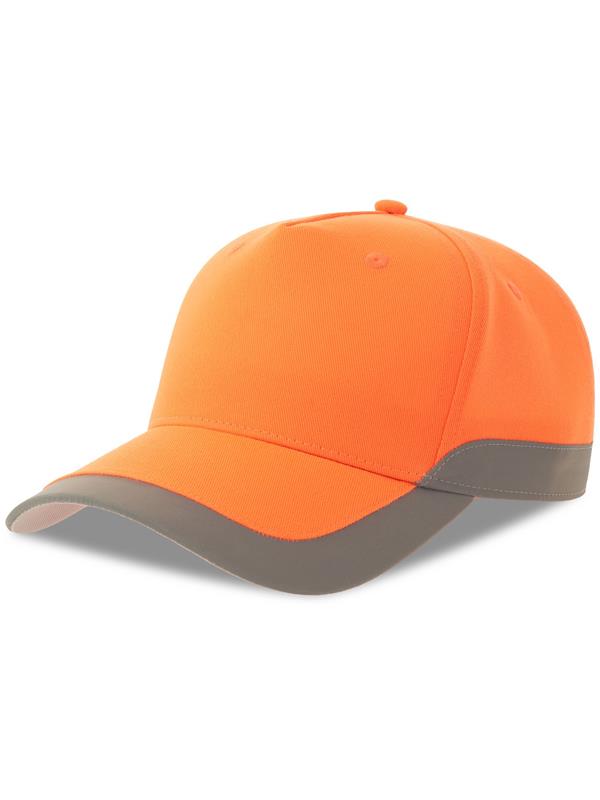 Atlantis Helpy S 5 Panel Structured High Profile Curved Visor Reflective Recycled Cap Adult