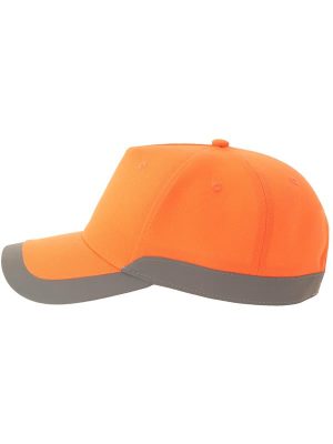 Atlantis Helpy S 5 Panel Structured High Profile Curved Visor Reflective Recycled Cap Adult - Image 18