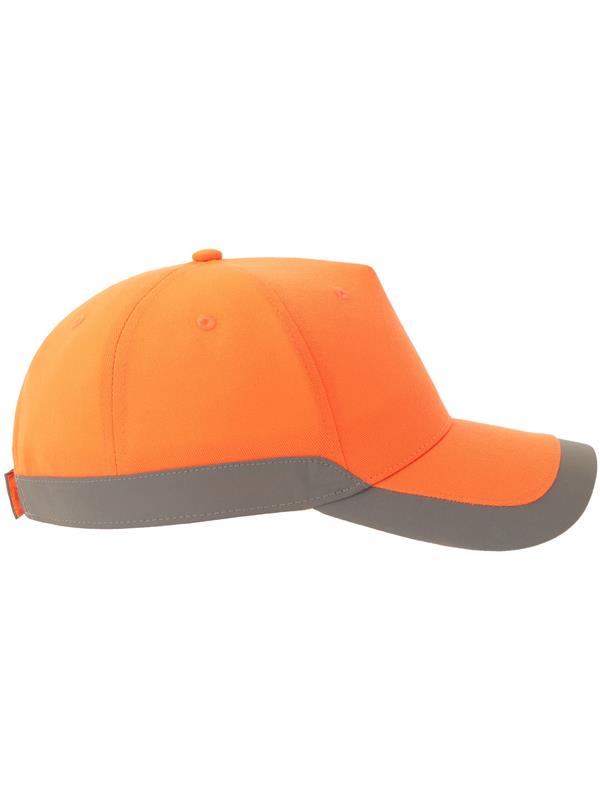 Atlantis Helpy S 5 Panel Structured High Profile Curved Visor Reflective Recycled Cap Adult