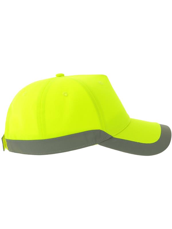 Atlantis Helpy S 5 Panel Structured High Profile Curved Visor Reflective Recycled Cap Adult