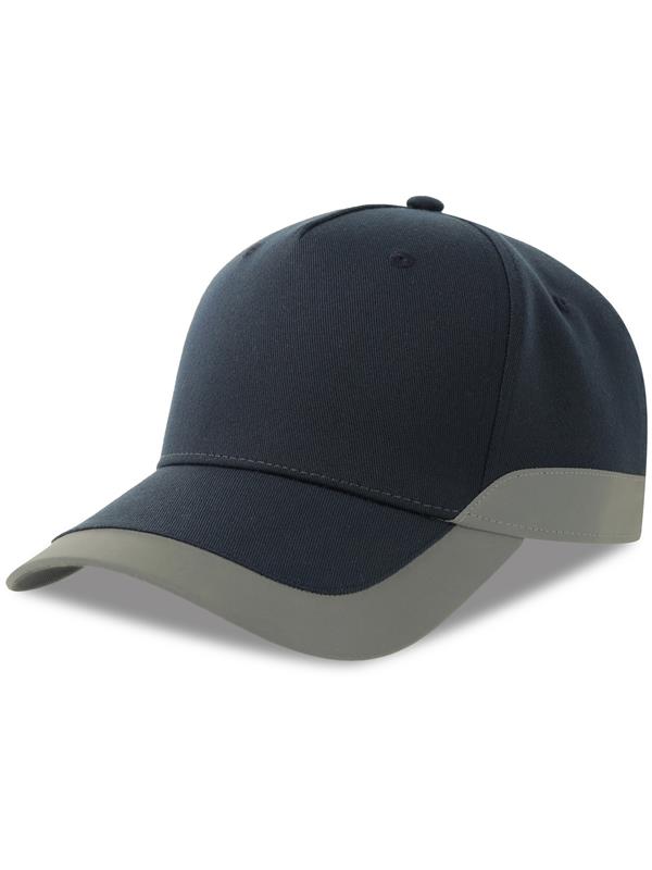 Atlantis Helpy S 5 Panel Structured High Profile Curved Visor Reflective Recycled Cap Adult