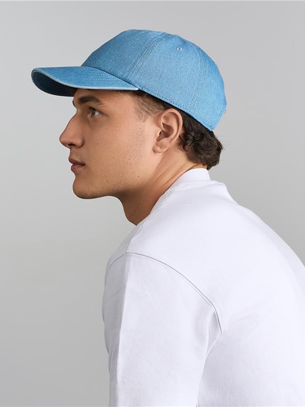 Atlantis Iraya 5 Panel Unstructured Low Profile Mid Visor Denim Recycled Cap Adult