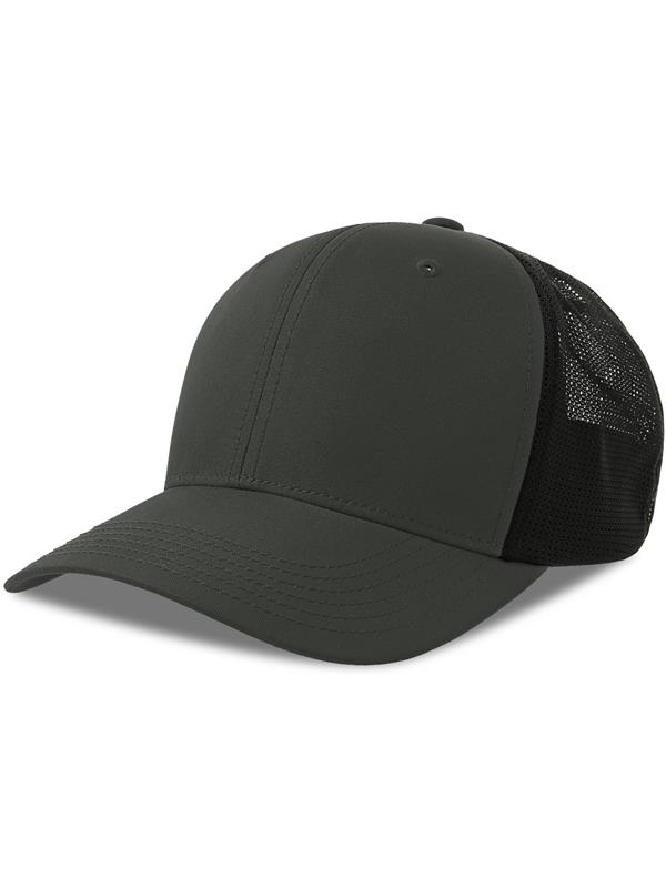 Atlantis Nila 6 Panel Structured Low Profile Mid Visor Stretch Fully Closed Recycled Trucker Cap Adult