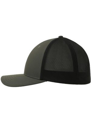 Atlantis Nila 6 Panel Structured Low Profile Mid Visor Stretch Fully Closed Recycled Trucker Cap Adult - Image 26