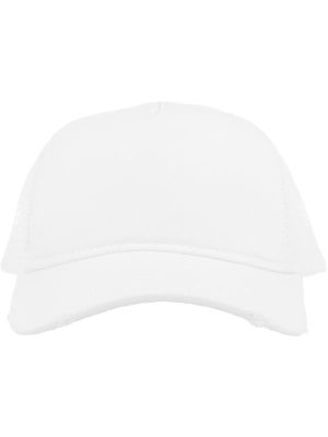 Atlantis Rapper Destroyed 5 Panel Weathered Trucker Cap Adult - Image 7