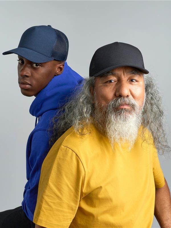 Atlantis Rapper Jersey S 5 Panel Structured Mid Profile Mid Visor Recycled Trucker Cap Adult