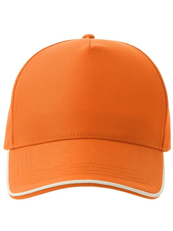 Atlantis Recy Five Piping 5 Panel Structured Mid Profile Curved Visor Recycled Cap Adult
