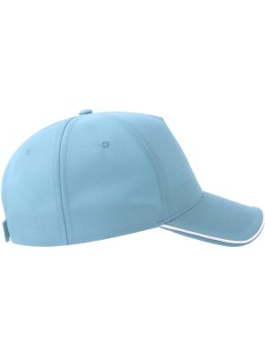 Atlantis Recy Five Piping 5 Panel Structured Mid Profile Curved Visor Recycled Cap Adult - Image 96