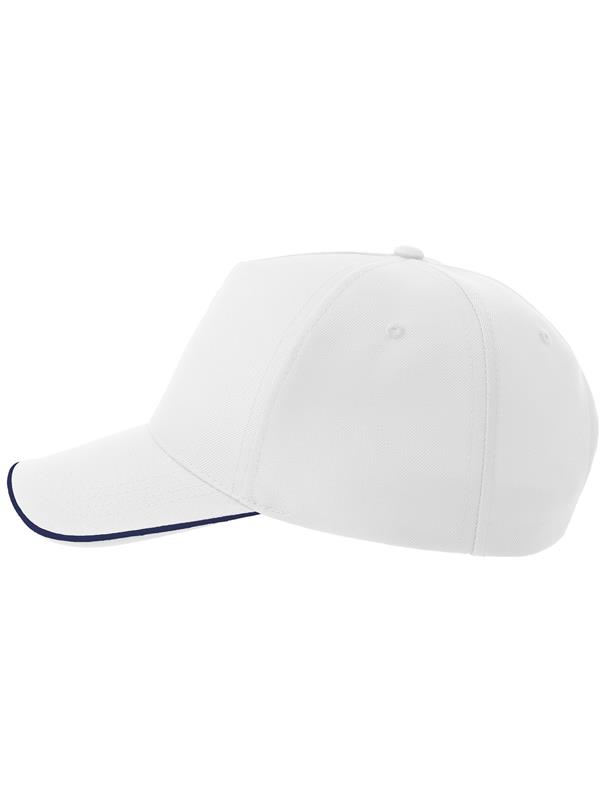 Atlantis Recy Five Piping 5 Panel Structured Mid Profile Curved Visor Recycled Cap Adult