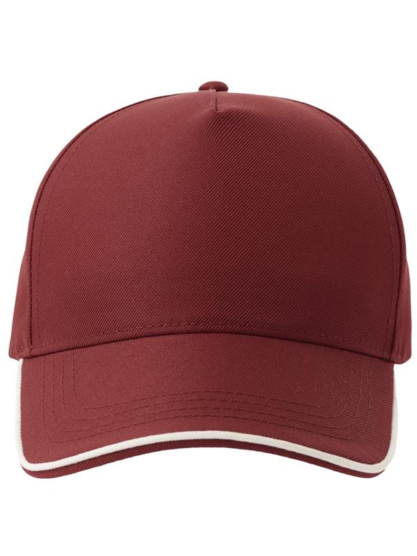 Atlantis Recy Five Piping 5 Panel Structured Mid Profile Curved Visor Recycled Cap Adult