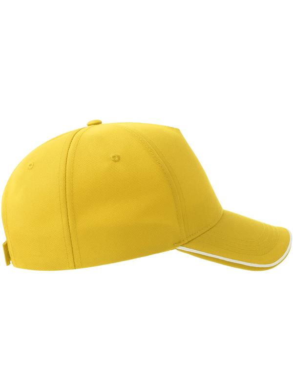 Atlantis Recy Five Piping 5 Panel Structured Mid Profile Curved Visor Recycled Cap Adult
