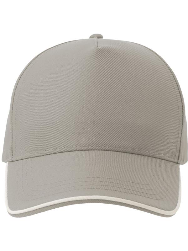 Atlantis Recy Five Piping 5 Panel Structured Mid Profile Curved Visor Recycled Cap Adult