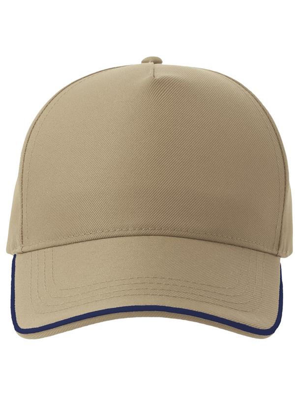 Atlantis Recy Five Piping 5 Panel Structured Mid Profile Curved Visor Recycled Cap Adult
