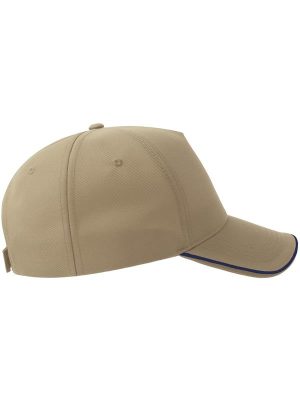 Atlantis Recy Five Piping 5 Panel Structured Mid Profile Curved Visor Recycled Cap Adult - Image 91