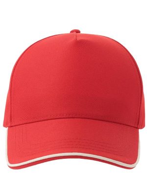 Atlantis Recy Five Piping 5 Panel Structured Mid Profile Curved Visor Recycled Cap Adult - Image 113