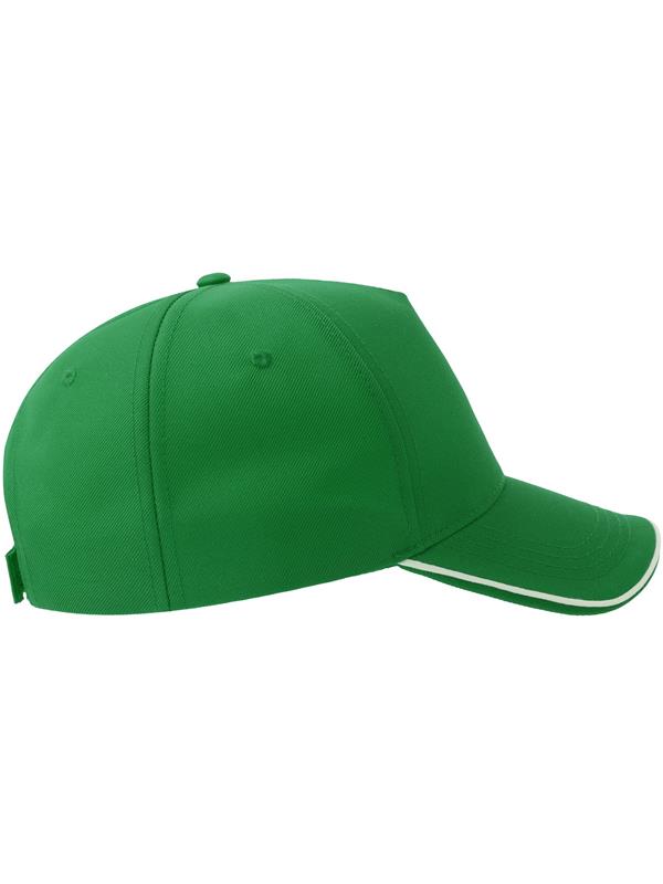 Atlantis Recy Five Piping 5 Panel Structured Mid Profile Curved Visor Recycled Cap Adult