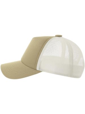 Atlantis Record S 5 Panel Structured High Profile Mid Visor Recycled Trucker Cap Adult - Image 57
