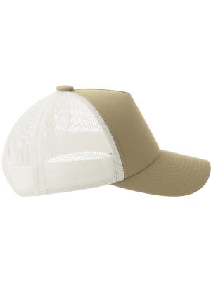 Atlantis Record S 5 Panel Structured High Profile Mid Visor Recycled Trucker Cap Adult - Image 58