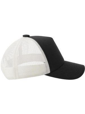 Atlantis Record S 5 Panel Structured High Profile Mid Visor Recycled Trucker Cap Adult - Image 45