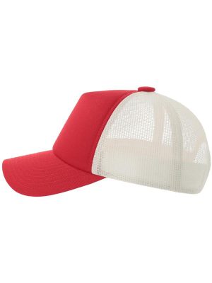 Atlantis Record S 5 Panel Structured High Profile Mid Visor Recycled Trucker Cap Adult - Image 72