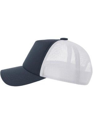 Atlantis Record S 5 Panel Structured High Profile Mid Visor Recycled Trucker Cap Adult - Image 77