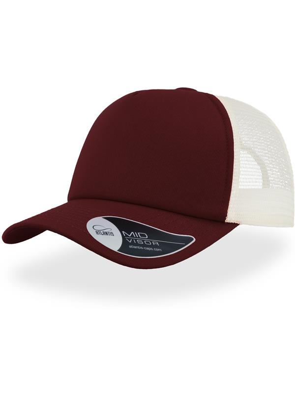 Atlantis Record Mid Visor 5 Panel Trucker Cap Adult