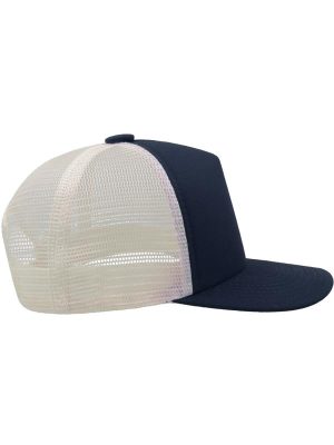 Atlantis Record Mid Visor 5 Panel Trucker Cap Adult - Image 30