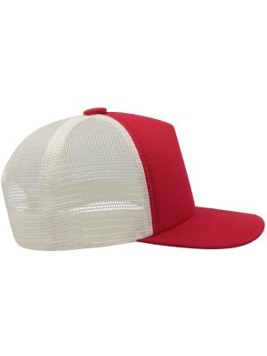 Atlantis Record Mid Visor 5 Panel Trucker Cap Adult - Image 38