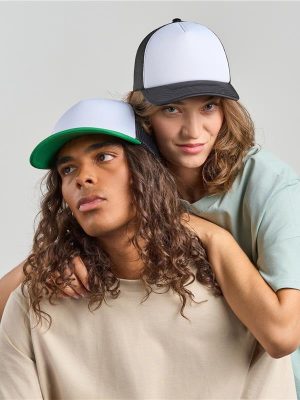 Atlantis Rapper S 5 Panel Structured Foam Mid Profile Curved Visor Recycled Trucker Cap Adult - Image 97