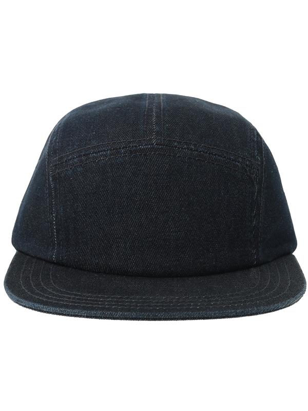 Atlantis Ruby 5 Panel Unstructured Low Profile Flat Visor Denim Recycled Camper Cap Adult