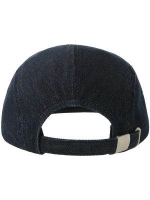 Atlantis Ruby 5 Panel Unstructured Low Profile Flat Visor Denim Recycled Camper Cap Adult - Image 20