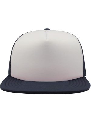 Atlantis Snap 90s Flat Visor 5 Panel Trucker Cap Adult - Image 5