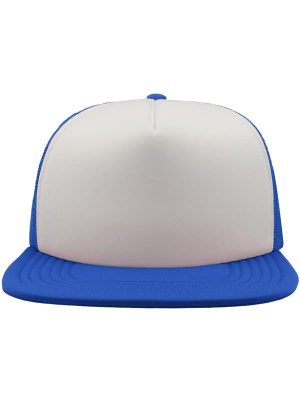 Atlantis Snap 90s Flat Visor 5 Panel Trucker Cap Adult - Image 9
