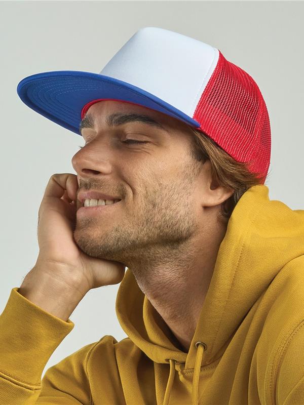 Atlantis Snap 90s Flat Visor 5 Panel Trucker Cap Adult