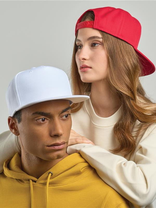 Atlantis Snapback Flat Visor 5 Panel Sustainable Cap Adult