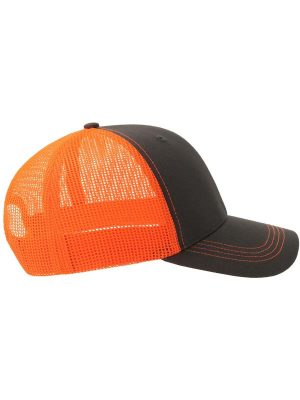 Atlantis Sonic S 6 Panel Structured Mid Profile Mid Visor Contrast Organic Trucker Cap Adult - Image 103