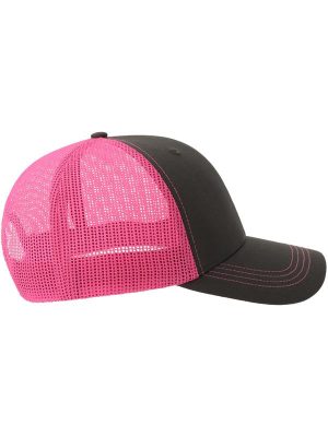 Atlantis Sonic S 6 Panel Structured Mid Profile Mid Visor Contrast Organic Trucker Cap Adult - Image 98