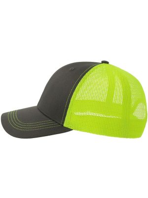 Atlantis Sonic S 6 Panel Structured Mid Profile Mid Visor Contrast Organic Trucker Cap Adult - Image 112