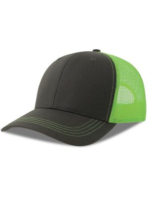 Atlantis Sonic S 6 Panel Structured Mid Profile Mid Visor Contrast Organic Trucker Cap Adult - Image 104