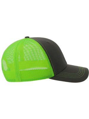 Atlantis Sonic S 6 Panel Structured Mid Profile Mid Visor Contrast Organic Trucker Cap Adult - Image 108