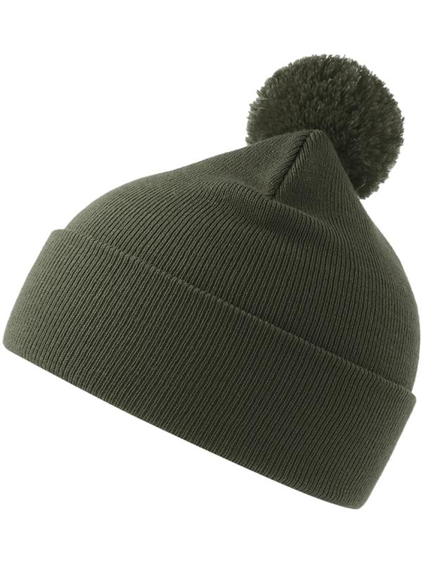 Atlantis Wind S Pompom Recycled Beanie Double Skin Cuffed