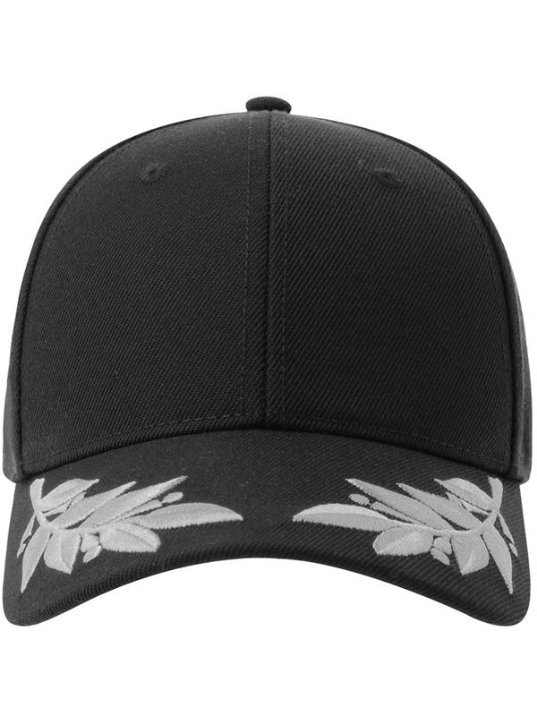 Atlantis Winner S 6 Panel Structured Mid Profile Curved Visor Laurel Embroidered Recycled Cap Adult