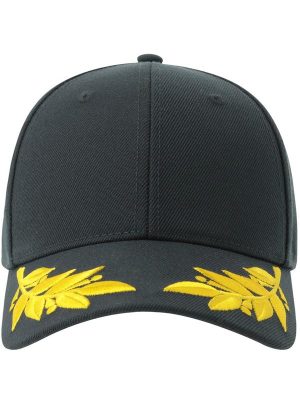 Atlantis Winner S 6 Panel Structured Mid Profile Curved Visor Laurel Embroidered Recycled Cap Adult - Image 17