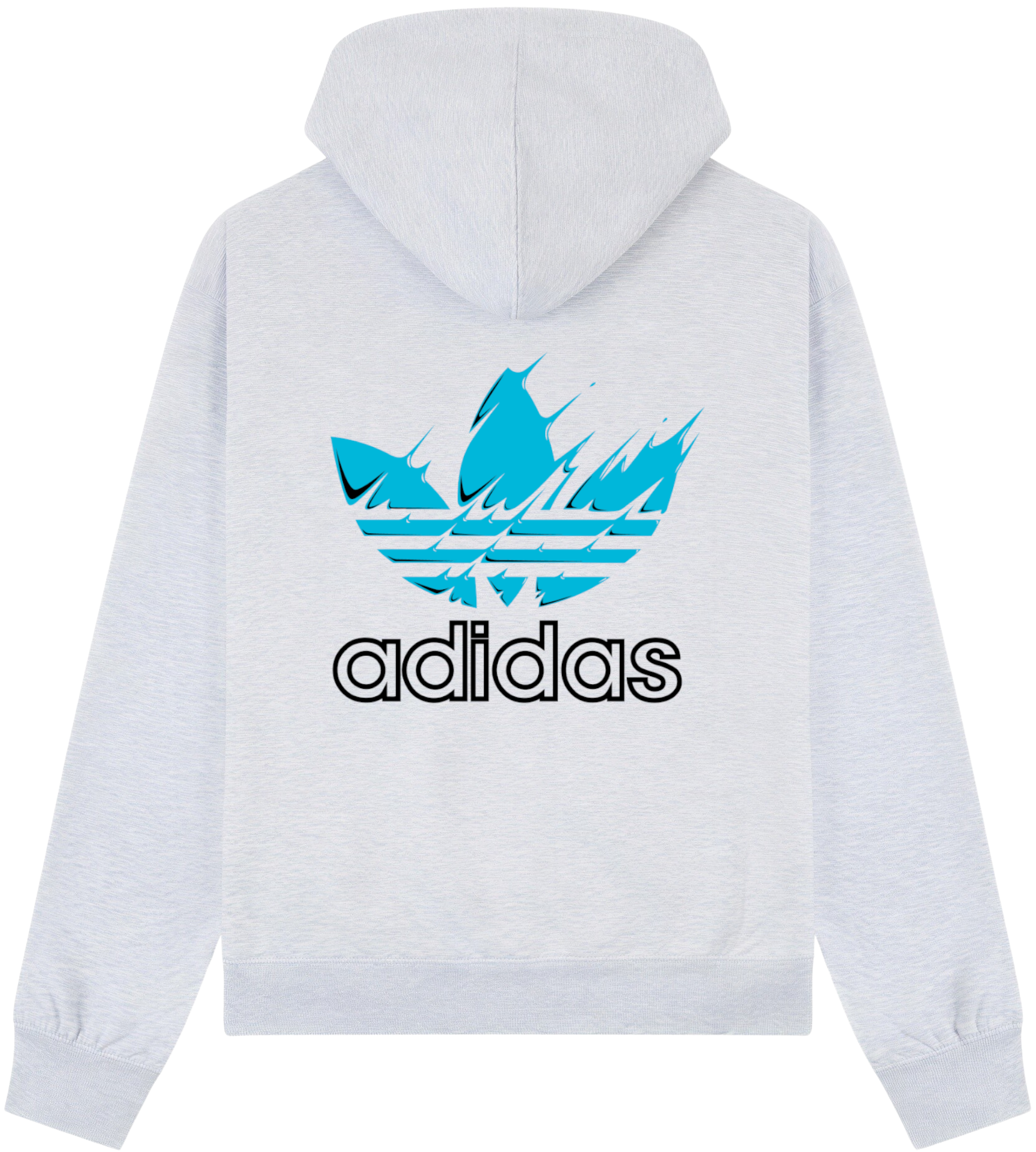 Adidas Paint blue Hoodie - Image 2