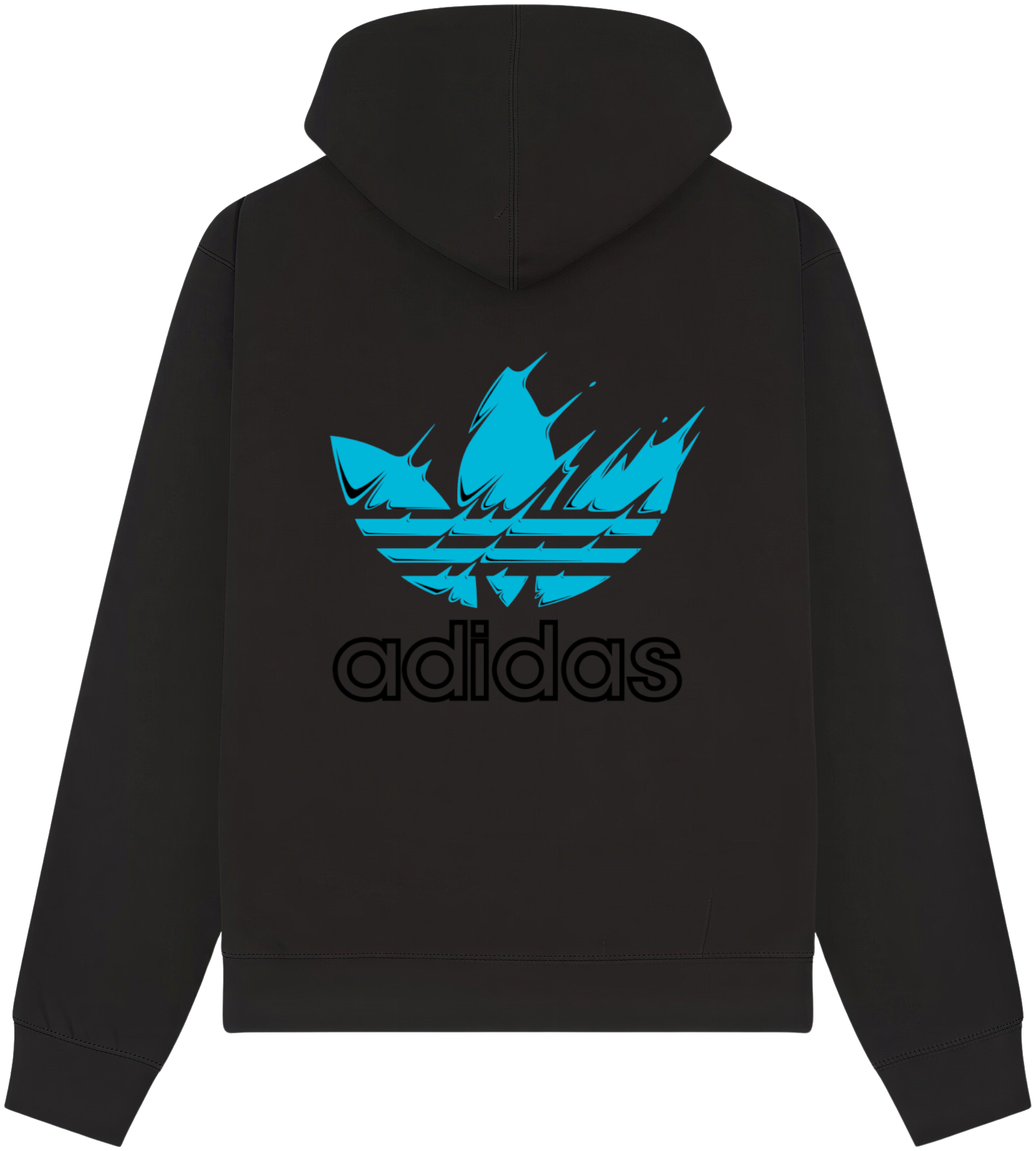 Adidas Paint blue Hoodie - Image 4