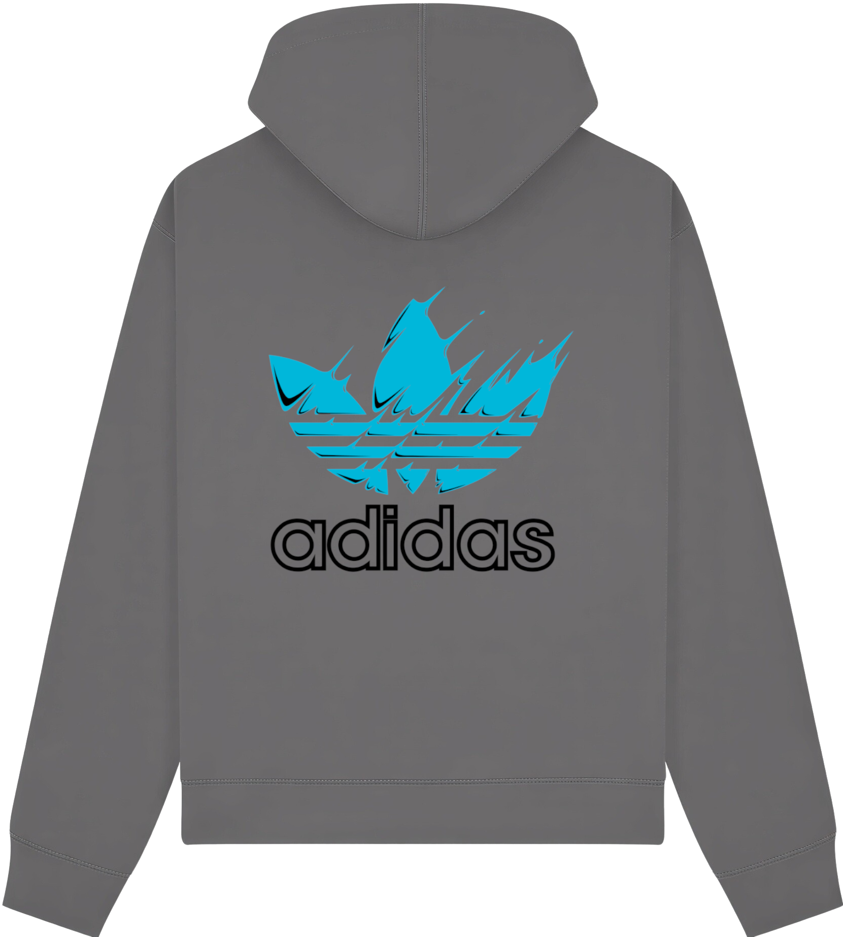 Adidas Paint blue Hoodie - Image 6