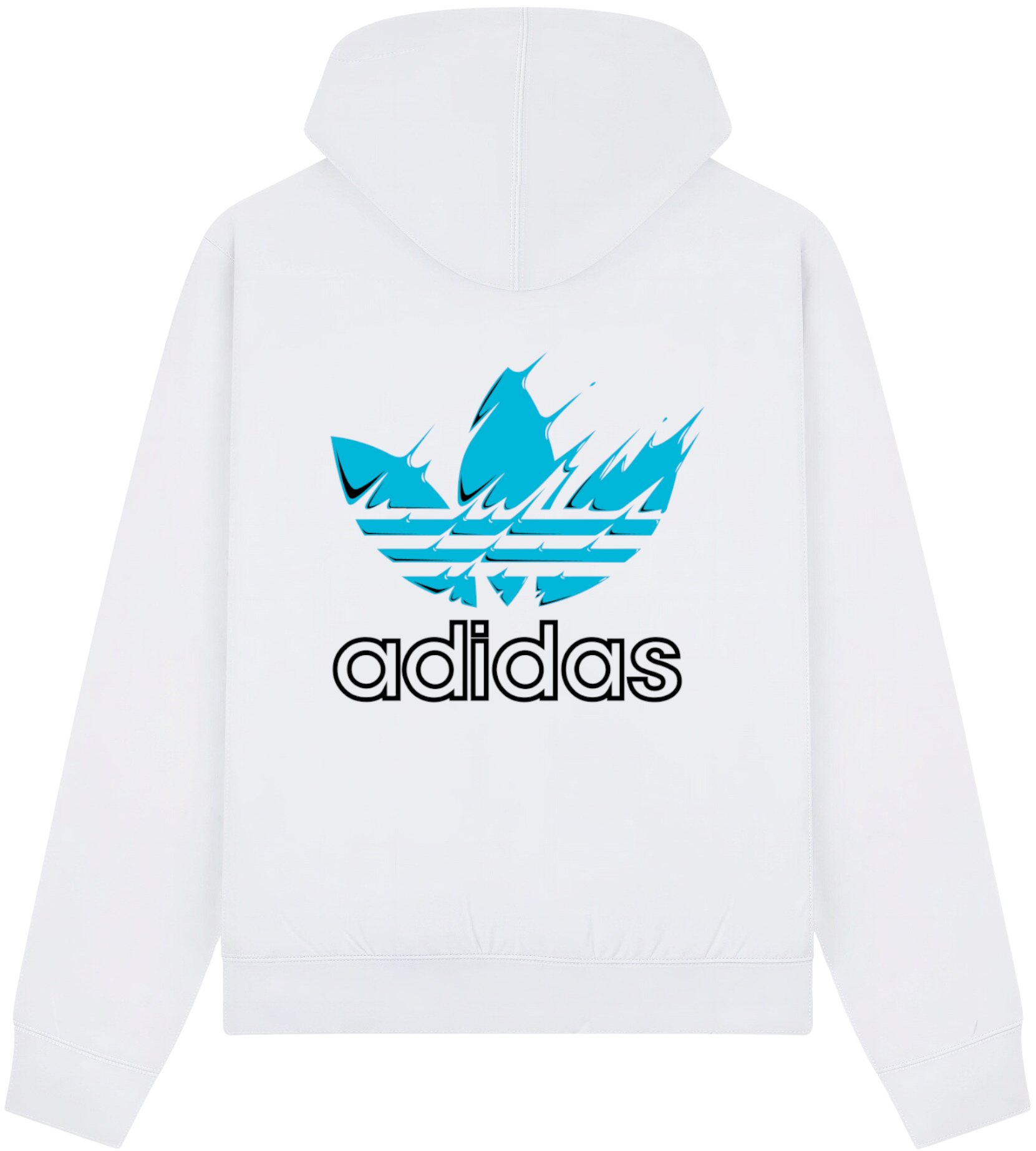 Adidas Paint blue Hoodie - Image 10