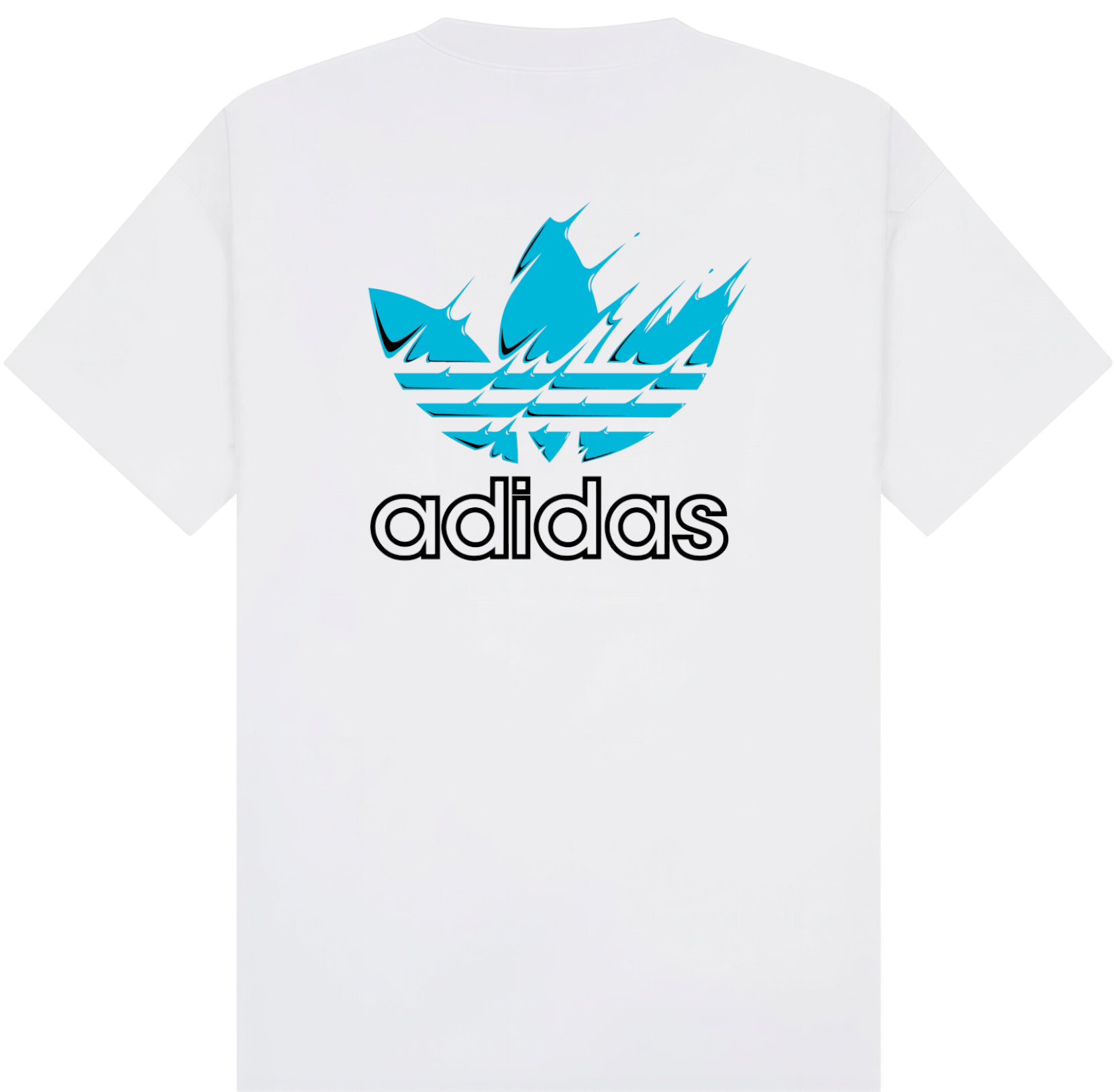 Adidas Paint blue T-Shirt - Image 3